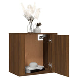 Wall-mounted Bedside Cabinet Brown Oak 50x30x47 cm - Top-Down View