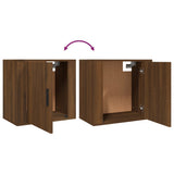 Wall-mounted Bedside Cabinet Brown Oak 50x30x47 cm