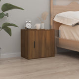 Wall-mounted Bedside Cabinets 2 pcs Brown Oak 50x30x47 cm - Side View