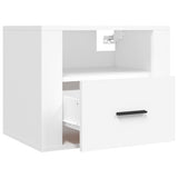 Wall-mounted Bedside Cabinets 2 pcs White 50x36x40 cm - Close-Up Angle
