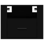 Wall-mounted Bedside Cabinet Black 50x36x40 cm