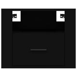 Wall-mounted Bedside Cabinet Black 50x36x40 cm - 45-Degree Angle