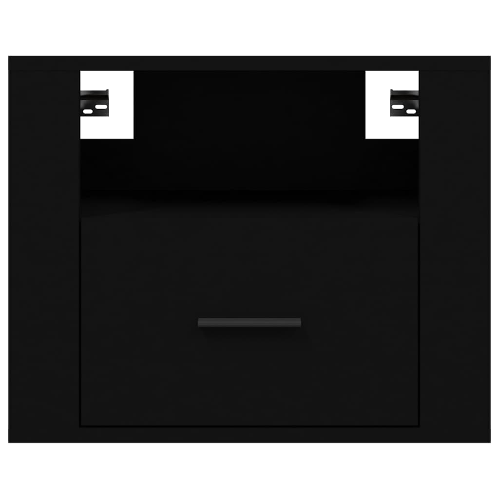 Wall-mounted Bedside Cabinets 2 pcs Black 50x36x40 cm