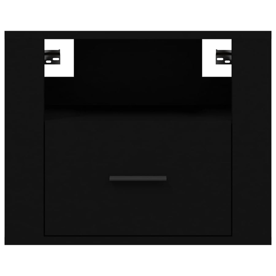 Wall-mounted Bedside Cabinets 2 pcs Black 50x36x40 cm