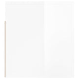 Wall-mounted Bedside Cabinet High Gloss White 50x36x40 cm - Close-Up Angle