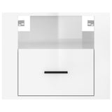Wall-mounted Bedside Cabinets 2 pcs High Gloss White 50x36x40cm - Rear View