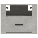 Wall-mounted Bedside Cabinet Concrete Grey 50x36x40 cm - 45-Degree Angle