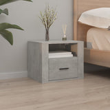 Wall-mounted Bedside Cabinets 2 pcs Concrete Grey 50x36x40 cm - Side View