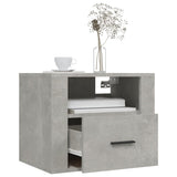 Wall-mounted Bedside Cabinets 2 pcs Concrete Grey 50x36x40 cm - Top-Down View