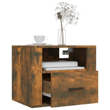 Wall-mounted Bedside Cabinets 2 pcs Smoked Oak 50x36x40 cm - Top-Down View