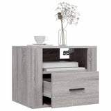 Wall-mounted Bedside Cabinet Grey Sonoma 50x36x40 cm - Top-Down View