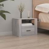 Wall-mounted Bedside Cabinets 2 pcs Grey Sonoma 50x36x40 cm - Side View