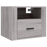Wall-mounted Bedside Cabinets 2 pcs Grey Sonoma 50x36x40 cm - Rear View