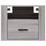 Wall-mounted Bedside Cabinets 2 pcs Grey Sonoma 50x36x40 cm - Close-Up Angle