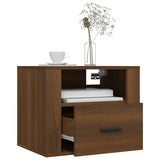 Wall-mounted Bedside Cabinet Brown Oak 50x36x40 cm - Top-Down View
