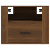 Wall-mounted Bedside Cabinet Brown Oak 50x36x40 cm