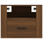 Wall-mounted Bedside Cabinet Brown Oak 50x36x40 cm