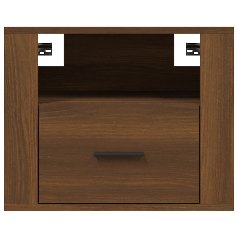 Wall-mounted Bedside Cabinet Brown Oak 50x36x40 cm