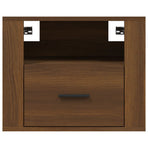 Wall-mounted Bedside Cabinets 2 pcs Brown Oak 50x36x40 cm