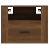 Wall-mounted Bedside Cabinets 2 pcs Brown Oak 50x36x40 cm - Rear View