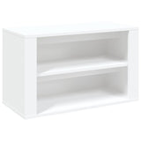 Shoe Rack White 75x35x45 cm Engineered Wood - Front View