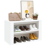 Shoe Rack White 75x35x45 cm Engineered Wood - Top-Down View