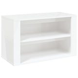 Shoe Rack High Gloss White 75x35x45 cm Engineered Wood - Front View