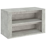 Shoe Rack Concrete Grey 75x35x45 cm Engineered Wood - Front View