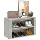 Shoe Rack Concrete Grey 75x35x45 cm Engineered Wood - Top-Down View