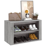 Shoe Rack Grey Sonoma 75x35x45 cm Engineered Wood - Top-Down View