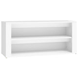 Shoe Rack White 100x35x45 cm Engineered Wood - Front View