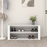 Shoe Rack White 100x35x45 cm Engineered Wood - Side View