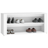 Shoe Rack White 100x35x45 cm Engineered Wood - Top-Down View