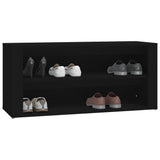 Shoe Rack Black 100x35x45 cm Engineered Wood - Top-Down View