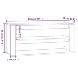 Shoe Rack Black 100x35x45 cm Engineered Wood - Low Angle