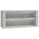 Shoe Rack Concrete Grey 100x35x45 cm Engineered Wood - Front View