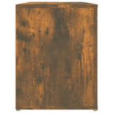 Shoe Rack Smoked Oak 100x35x45 cm Engineered Wood - Rear View