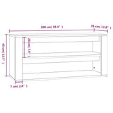 Shoe Rack Smoked Oak 100x35x45 cm Engineered Wood