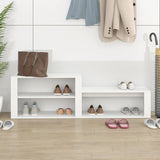 Shoe Cabinet White 150x35x45 cm Engineered Wood - Side View
