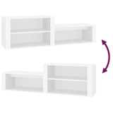 Shoe Cabinet White 150x35x45 cm Engineered Wood - Close-Up Angle