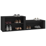 Shoe Cabinet Black 150x35x45 cm Engineered Wood - Top-Down View