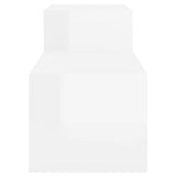 Shoe Cabinet High Gloss White 150x35x45 cm Engineered Wood - Rear View