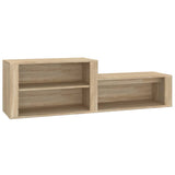 Shoe Cabinet Sonoma Oak 150x35x45 cm Engineered Wood - Front View