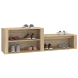 Shoe Cabinet Sonoma Oak 150x35x45 cm Engineered Wood - Top-Down View