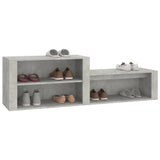 Shoe Cabinet Concrete Grey 150x35x45 cm Engineered Wood - Top-Down View