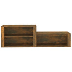 Shoe Cabinet Smoked Oak 150x35x45 cm Engineered Wood