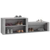 Shoe Cabinet Grey Sonoma 150x35x45 cm Engineered Wood - Top-Down View