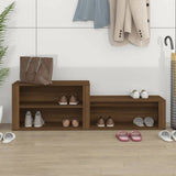 Shoe Cabinet Brown Oak 150x35x45 cm Engineered Wood - Side View