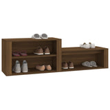 Shoe Cabinet Brown Oak 150x35x45 cm Engineered Wood - Top-Down View