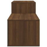 Shoe Cabinet Brown Oak 150x35x45 cm Engineered Wood - Rear View